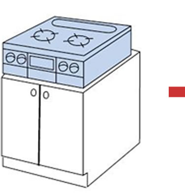 取替え前のテーブルコンロイメージ